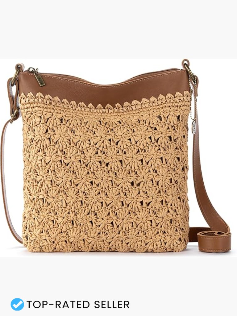 Crochet Crossbody Bag Adjustable Strap Boho Chic Everyday Travel Purse